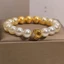 Vòng tay ngọc trai chuyển màu phong cách mới dành cho nữ - Golden Cat Charm - Tối giản sang trọng - Trang phục hàng ngày & Bestie