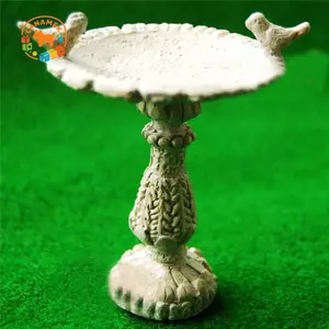 CANAMEK 1: 12 Nhà Búp Bê Thu Nhỏ Vườn Cổ Tích Nội Thất Nhựa Chim Tắm Đài Phun Nước Trang Trí CSF