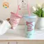 CANAMEK 1 Ins Di Động Có Thể Tái Sử Dụng Chai Nước Kawaii Cho Cà Phê Nước Trà Sữa Nhựa Dễ Thương Cốc Lạnh Có Nắp Ống Hút CSF