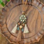 Vòng Cổ Dài Phong Cách Bohemian Tua Rua Hoa Mặt Dây Chuyền Phong Cách Dân Tộc Retro
