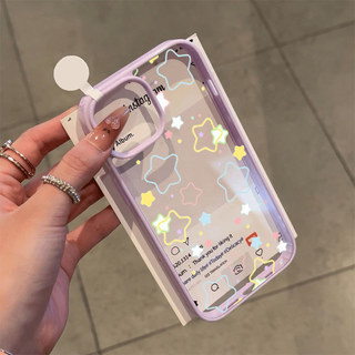 Thích Hợp Cho IPhone 16 15 14 13 12 11 Pro Max X XR XS Doodle stars Vỏ Điện Thoại Acrylic Vỏ Cứng Chất Lượng Cao LBK