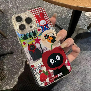 Ốp Lưng Cô gái mũm mĩm với đôi mắt đeniPhone 11 12 13 14 15 16 Pro X XR XS Max 7Plus 8Plus trong suốtbạch Suốt-GD