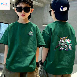 COD✅(Hồ Chí Minh)🚚 Áo phông trẻ em nam hình robot, áo thun ngắn tay thoáng mát, thấm hút mồ hôi.