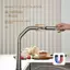 Vòi rửa chén nhà bếp GESSI từ Ý, tích hợp 3 chức năng lọc nước, vòi kéo ra, không chứa chì, có chức năng cấp nước nóng l