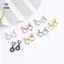 2 Chiếc 18K Mạ Vàng dát Zircon Kết Nối Khóa Đồng Thau Mặt Dây Chuyền Bail Khóa Trang Sức Làm DIY Handmade Nelace Làm [Mina]