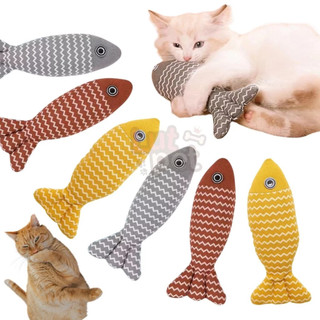 Thú bông catnip cho chó mèo, cá nhồi cỏ mèo, gấu bông hình cá cho mèo - lutpet