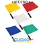 ICUCKO Linesman Cờ, Cờ trọng tài chuyên nghiệp chống nước, có tay cầm bọt biển Nhiều màu Cờ phát hành Bóng chuyền Đồ dùng bóng đá