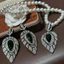 Nhẹ Sang Trọng Zircon Tua Rua Thanh Lịch Phong Cách Dài Sang Trọng Bông Tai Ngọc Trai Bộ Vòng Cổ