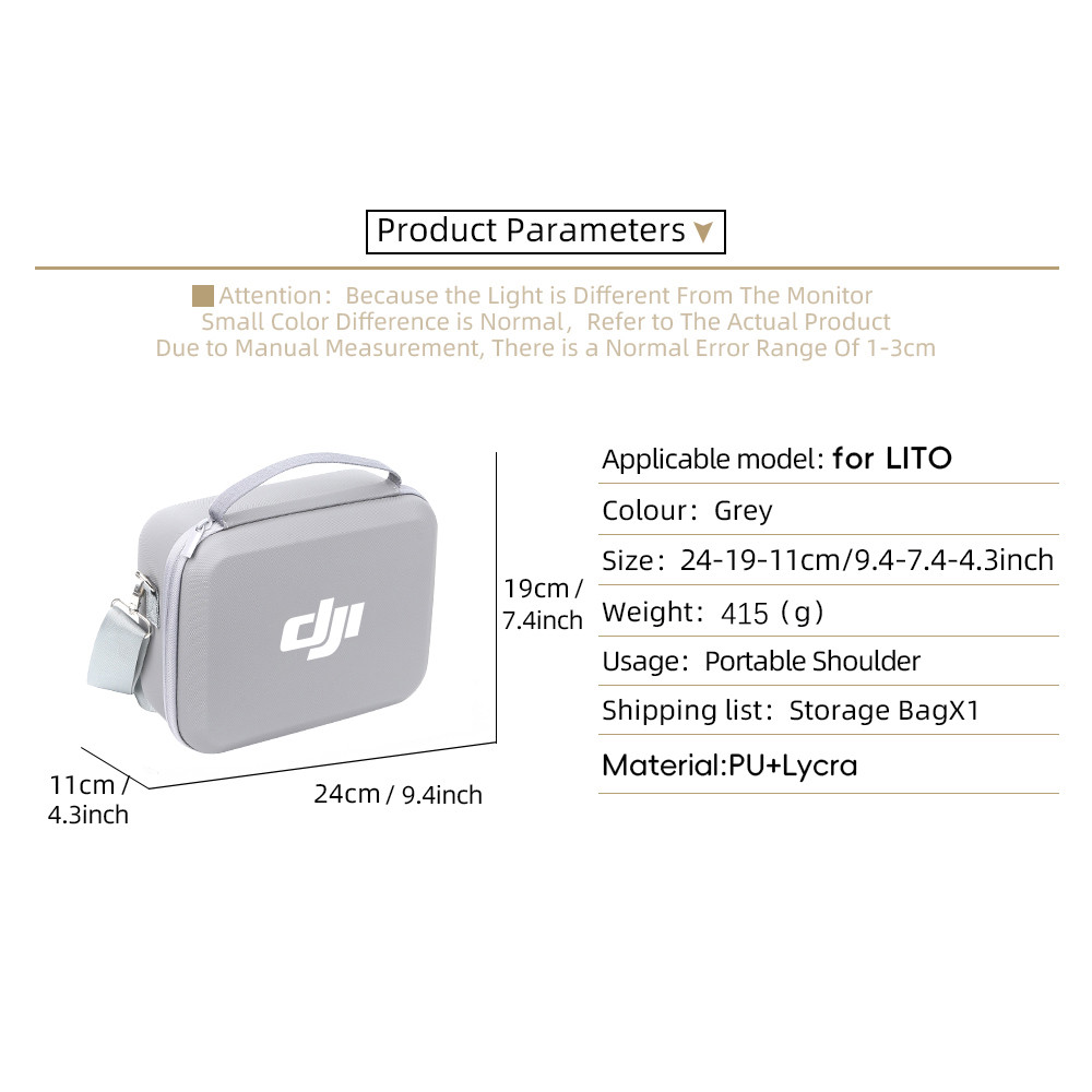 Tương thích với máy bay và bộ điều khiển từ xa DJI Lito X1 / Lito 1. Túi đựng đồ tiêu chuẩn, hộp bảo vệ Lito, túi đeo vai