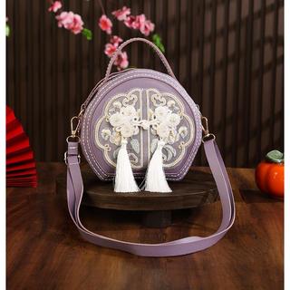 Túi tròn nhỏ thêu thủ công phong cách quốc gia đa năng phong cách Trung Quốc mới