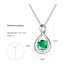FANCIME "Ôm Vô Hạn" May Birthstone Ngọc Lục Bảo Vô Cực Biểu Tượng Mặt Vòng cổ Bạc Sterling - Bạc
