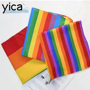 Khăn vuông bỏ túi YICA, Băng đô lễ hội niềm tự hào cầu vồng, Dây đeo cổ tay đầy màu sắc hợp thời trang dành cho nữ