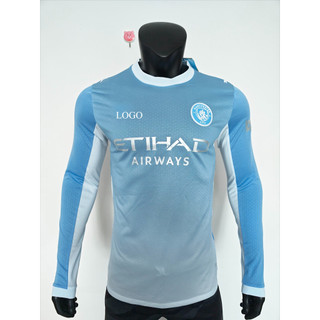 Áo đấu dài tay cầu thủ sân nhà Manchester City 2026-27 mới, Tên & Số tùy chỉnh, Vải thoáng khí cao cấp, S-3XL
