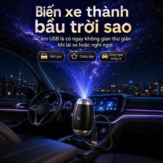 Ngôi Sao Máy Chiếu Ống Kính Kính USB Đèn Ngủ Trần Xe Trang Trí Phòng Ngủ Có Thể Điều Chỉnh Ấm Phát Sáng