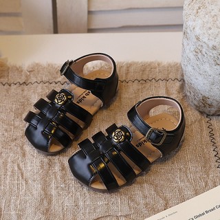 Bé Gái Tập Đi Da Hoa Lồng Sandal 2026 Mùa Hè Mới Trẻ Em Chân Trần Giày Đi Biển Chống Trơn Trượt Đơn Giản Công Chúa Tiệc Cưới Hàng Ngày Mặc