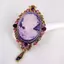 PNPIA- Mới Cameo Phong Cách Victoria Pha Lê Tiệc Cưới Nữ Mặt Dây Chuyền Cài Áo
