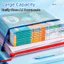 BEABOUT 5 cái / bộ Túi đựng hồ sơ lưới, Túi đựng tài liệu PVC A3 / A4 / A5, Túi lưu trữ dây kéo chống nước trong suốt đa chức năng Trường học & Văn phòng