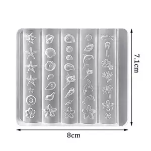 MAKY 1 Cái 3D Lily Hoa Biển Vỏ Conch San Hô Sao Biển Acrylic Khuôn Móng Tay DIY Silicon Làm Móng Tay Nghệ Thuật Trang Trí Khuôn VN