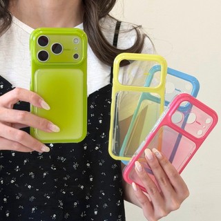 Ốp Điện Thoại Trong Suốt Silicon Thạch Hồng Gradient Hàn Quốc Cho iPhone 17Promax 17Pro 15 16 Pro Max Túi Khí Chống Sốc Nữ Vỏ Di Động