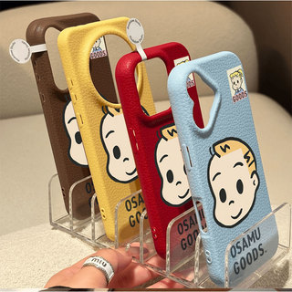 Ốp lưng iPhone cao cấp chống sốc họa tiết da mềm OSAMU GOODS mẫu cặp đôi - iP X/XS/11/12/13/14/15/16/17/Plus/Pro/Max/Air