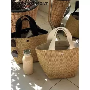 Túi Nữ Mùa Hè 2026 Phong Cách Mới Influencer Đi Biển Kỳ Nghỉ Tất Cả Trận Đấu Túi Dệt Cổ Tích Túi Rơm Pháp