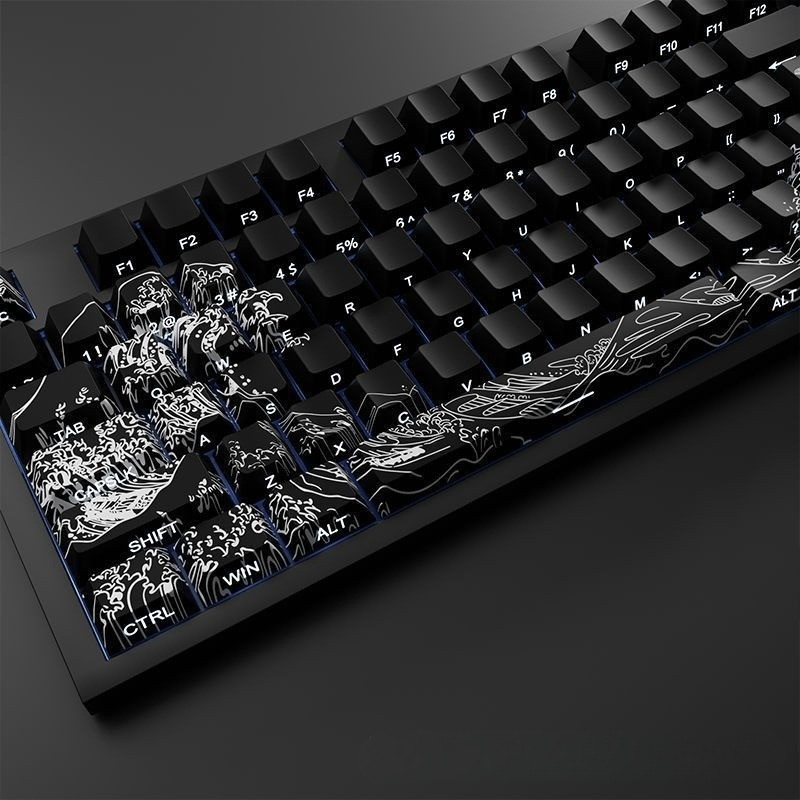 Bộ Keycap Ukiyo-e 2.0 Sóng Thần PBT 134 Phím OEM Profile | KCAP - World of keycaps