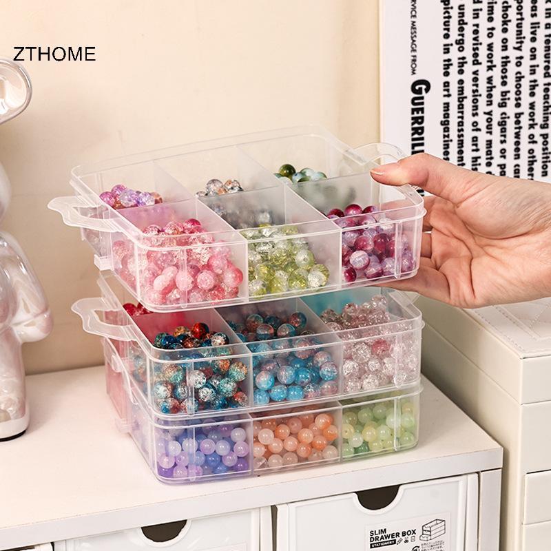 ZTHOME 1 / 2 / 3 / 4 Tầng Trong Suốt Có Thể Điều Chỉnh Khe Cắm Ổ Cắm Bằng Nhựa Hộp Bảo Quản Để Tổ Chức Đồ Chơi Phụ Kiện Trang Sức HOT