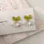 Bông tai nơ hoa mộc mạc với giọt nước hoa Lily-of-the-Valley tinh tế dành cho nữ - Mùa xuân mùa hè ngọt ngào