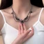 1-2 Chiếc Vòng Cổ Mặt Dây Chuyền Ngôi Sao Cánh Đen - Phụ Kiện Trang Sức - Dành Cho Nữ Bé Gái Mặc Tiệc - Vòng Cổ Choker Vintage - Y2K, Thời Trang, Gothic / Miễn Phí Ship