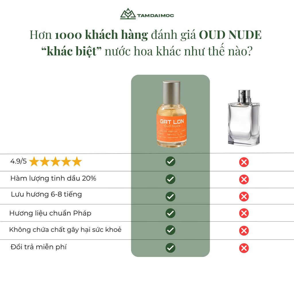 TAM ĐẠI MỘC Nước Hoa Unisex Oud Nude Hương Trầm Gỗ 30ml