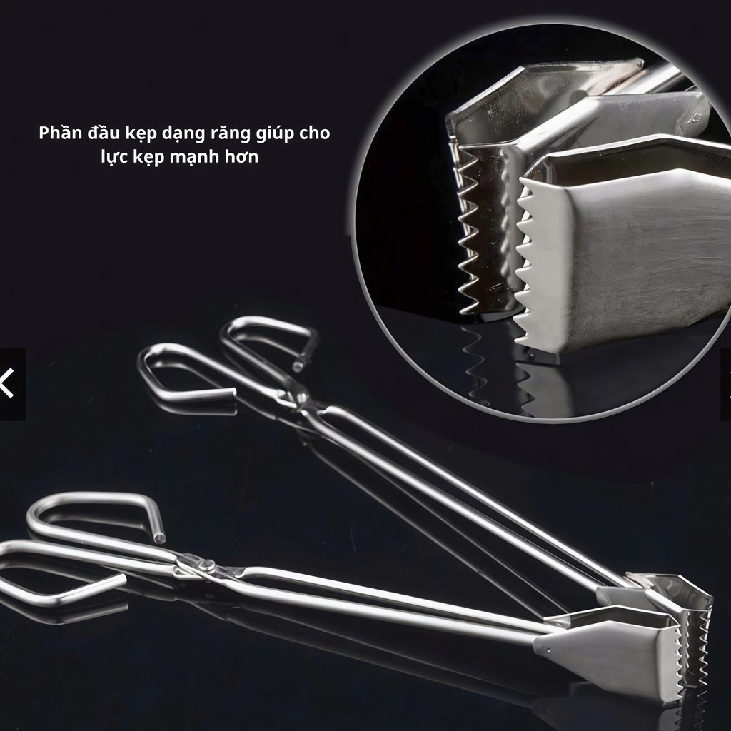 Kẹp Gắp Rác Dã Ngoại Chất Liệu Thép Không Gỉ Tiện Lợi, Kẹp Gắp Than Nướng BBQ Cắm Trại, Camping,vệ sinh tiện dụng-FE123