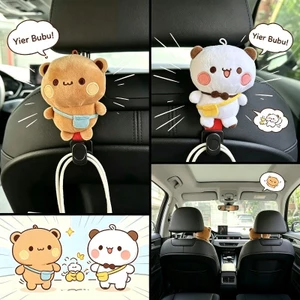 Panda Bubu và Yier Sang Trọng Ghế Ô Tô Móc Bubu Dudu Phụ Kiện Xe Ô Tô Người Tổ Chức Dễ Thương Cặp Đôi Tự Động Quà Tặng Bảo Quản Xe