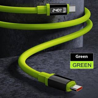 (Hot sale) Dây sạc type c 240W 1.5m USB Type-C sang Type-C có màn hình nguồn thời gian thực