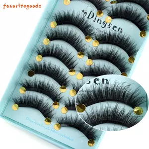 FAVORITEGOODS Lông Mi Giả Trang Điểm Mắt Tự Nhiên Tóc Mềm Nguyên Chất Hanmdade Giả Chồn Tóc