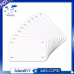 7 Inch x 4 Inch 10 Gói Biển Số Thăng Hoa Khoảng Trống, Truyền Nhiệt Hình DIY, Thẻ Biển Số Nhôm