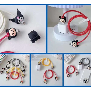Hoạt Hình Dễ Thương Minnie Sạc Cáp Winder Vỏ Bảo Vệ Dây Bảo Vệ Tay Dây Bảo Vệ Đường Dữ Liệu Bảo Vệ