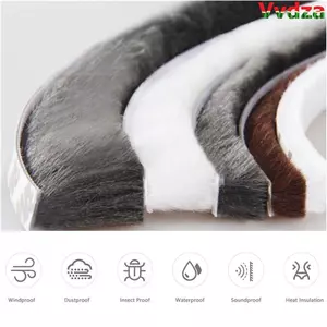 VVDZA 5m Niêm Phong Dải Cửa Sổ Nhà Băng Cửa Dải Tiện Ích Bàn Chải Cọc Weatherstrip