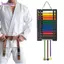 Giá đỡ trưng bày đai Taekwondo BORAGETE, có thanh treo huy chương Túi treo nỉ Giá đỡ dây đai Karate, Quà tặng túi lưu trữ nhẹ di động