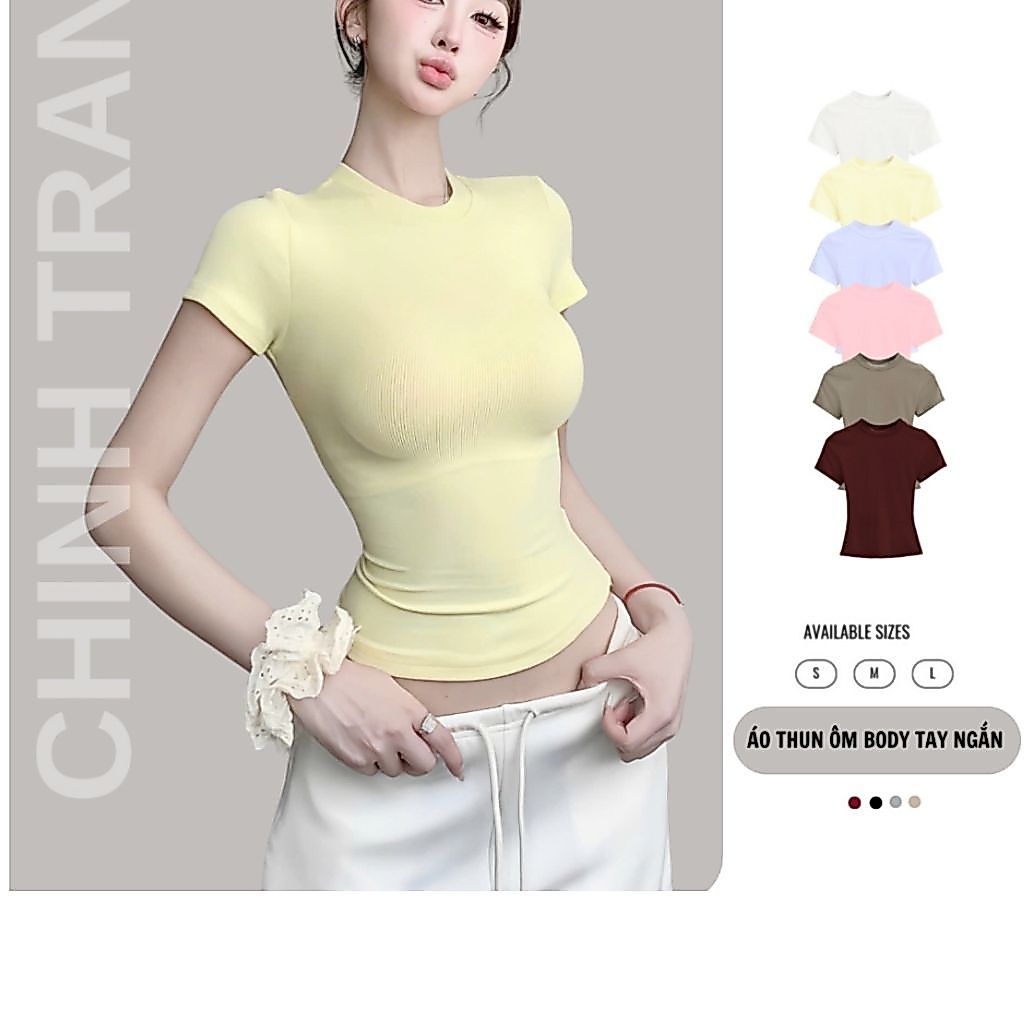 [THẮT EO] Áo Thun Ôm Body Cotton Mịn Co Giãn - SamHi Closet