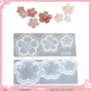 Khuôn làm móng tay silicon đàn hồi đa năng YOI với trang trí Sakuras cho các dự án sáng tạo Khuôn làm móng tay