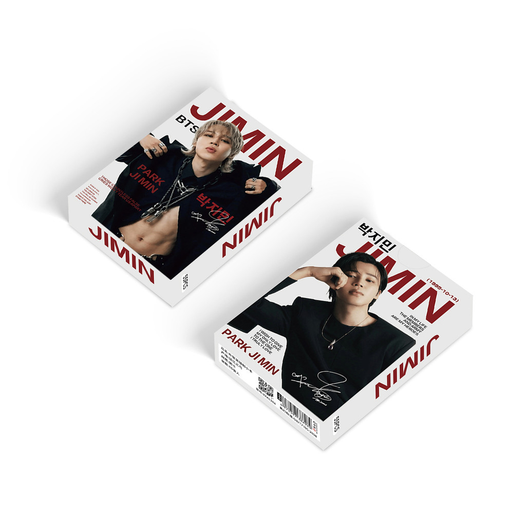 LINXX 55 Chiếc BTS Jimin Lomo Cards Kpop Boy Group Idol Photocard Set Bộ sưu tập quạt Hàng hóa Lễ hội Quà tặng Bộ sưu tập Thẻ ảnh