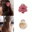PNPIA- Móng Vuốt Tóc Hoa Hồng Thanh Lịch Cho Người Phụ Nữ Tính Khí Thanh Lịch Cá Mập Kẹp Tóc Ngọt Ngào Trang Trí Ba Đầu Hoa Kẹp Tóc Kẹp Tóc Phụ Kiện Tóc
