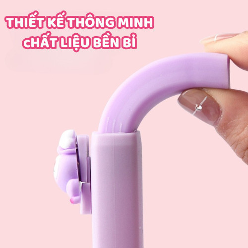 Gôm tẩy charm hoạt hình Kuromi dạng kéo đẩy dễ thương nhiều màu cho học sinh xóa sạch