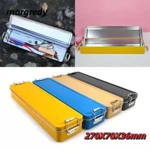 Hộp sắt hình chữ nhật MARGREDY, Hộp sắt có khóa lật bằng kim loại, có nắp Hộp đựng dụng cụ câu cá đa chức năng bền bỉ Phụ kiện câu cá