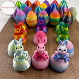 Hodou 3D In Hình Thỏ Trứng Trang Trí Động Vật Đồ trang trí Thỏ Phục Sinh Nhà Để Bàn Trang Trí Chúc Mừng Phục Sinh Quà Tặng Cho Trẻ Em VN