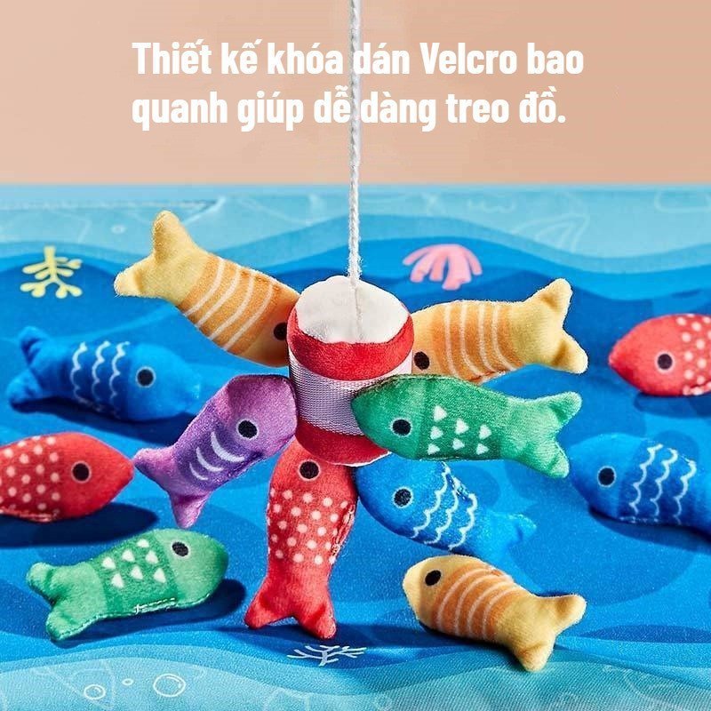 Đồ chơi Montessori,Bộ Câu Cá Trẻ Em Vải Mềm An Toàn,RÈN LUYỆN GIÁC QUAN,Giáo Dục Sớm Cho Trẻ Mới Biết đi