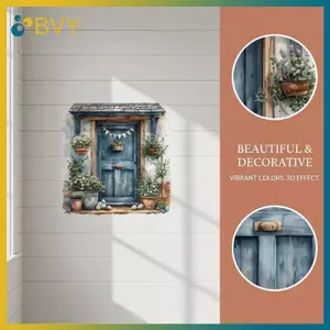 BVY Trang Trí 1 Máy Tính 2D PVC Cửa Sổ Phong Cảnh Tường Tự Dính Cho Phong Cách Nhà Hiện Đại.