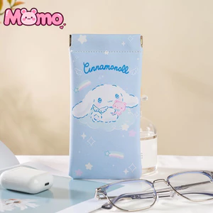 Quế hoạt hình dễ thương hộp đựng kính mắt di động chống áp lực chống bụi túi đựng kính mắt