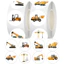 500 Miếng Dán Cuộn Kỹ Thuật Xe Dán Cuộn Cuộn Dán Hoạt Hình Máy Xúc Sổ Tay Dán Niêm Phong Miếng Dán Cắt Phim 6.7