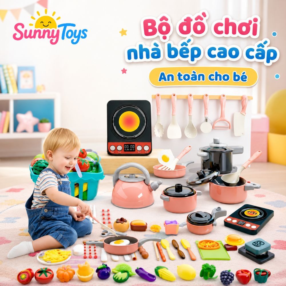 Bộ Nhà Bếp Playhouse SunnyToys - Đồ Chơi Nấu Ăn Mô Phỏng Cho Bé Chơi Nhập Vai